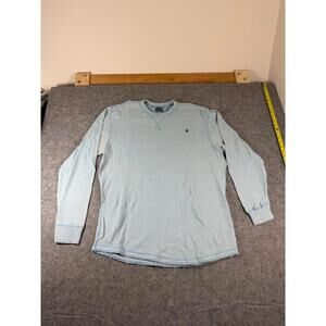 Vintage Volcom Size 2XL Mens Blue Thermal Long Sleeve 90s Y2K